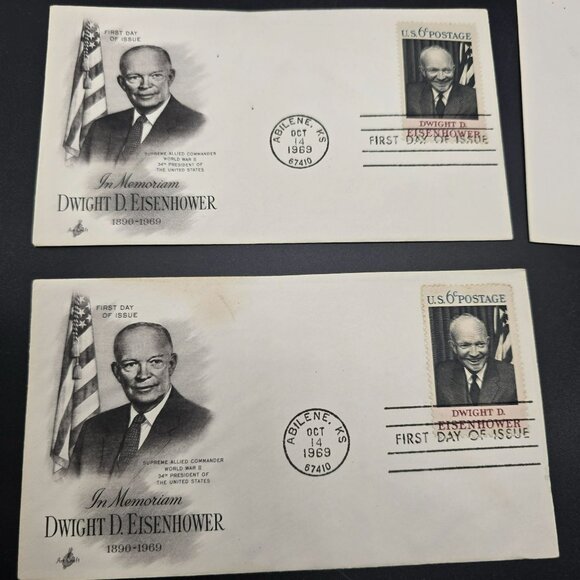 Dwight D. Eisenhower First Day Of Issue 6 Cent Memorial Covers From 1969 LI3022 - Picture 5 of 12